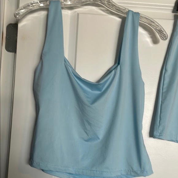 Tank Top & Matching Skirt Light Blue both size Large - Picture 4 of 5
